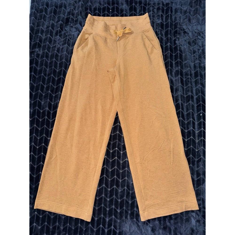 Athleta Pants Womens Tan Balance Printed Wide Leg Stretch Athletic Pants Sz Xs P
